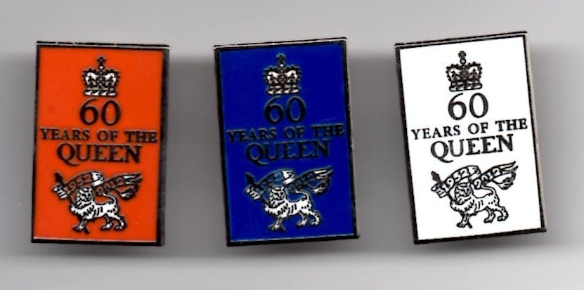 Diamond Jubilee 60 Years Of The Queen Lapel Pin Badge