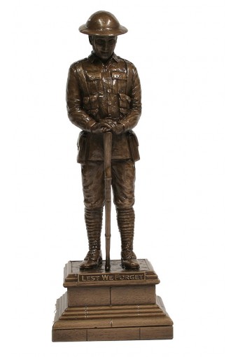 Lest We Forget Unknown Soldier Bronze Figure 12 inch