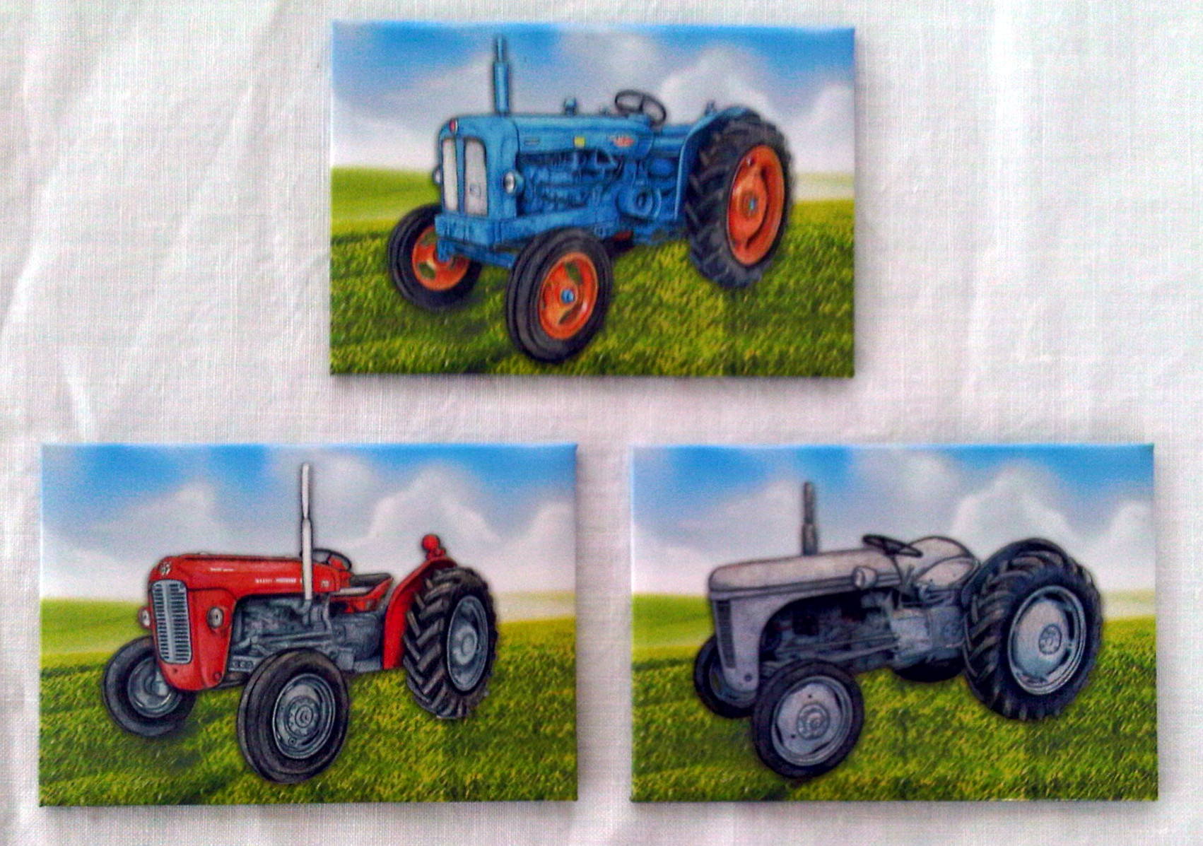 Tractor Fridge Magnets - Set of 3.